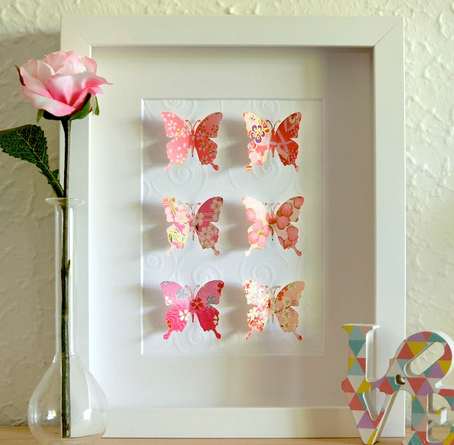 Lovely Paper Butterflies - Portrait Frame 20x25cm