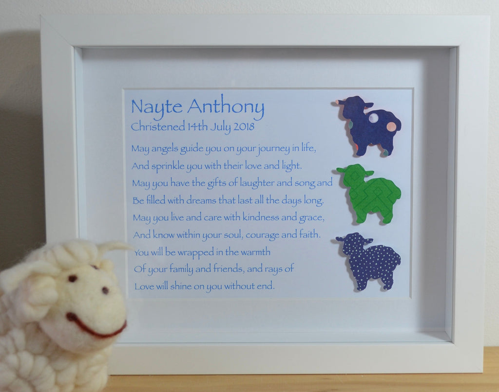 Christening Baa Baa Sheep - 20x25cm
