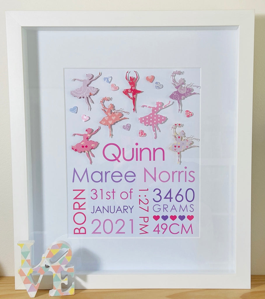 Baby Birth Details - Whimsical Designs 28x35cm