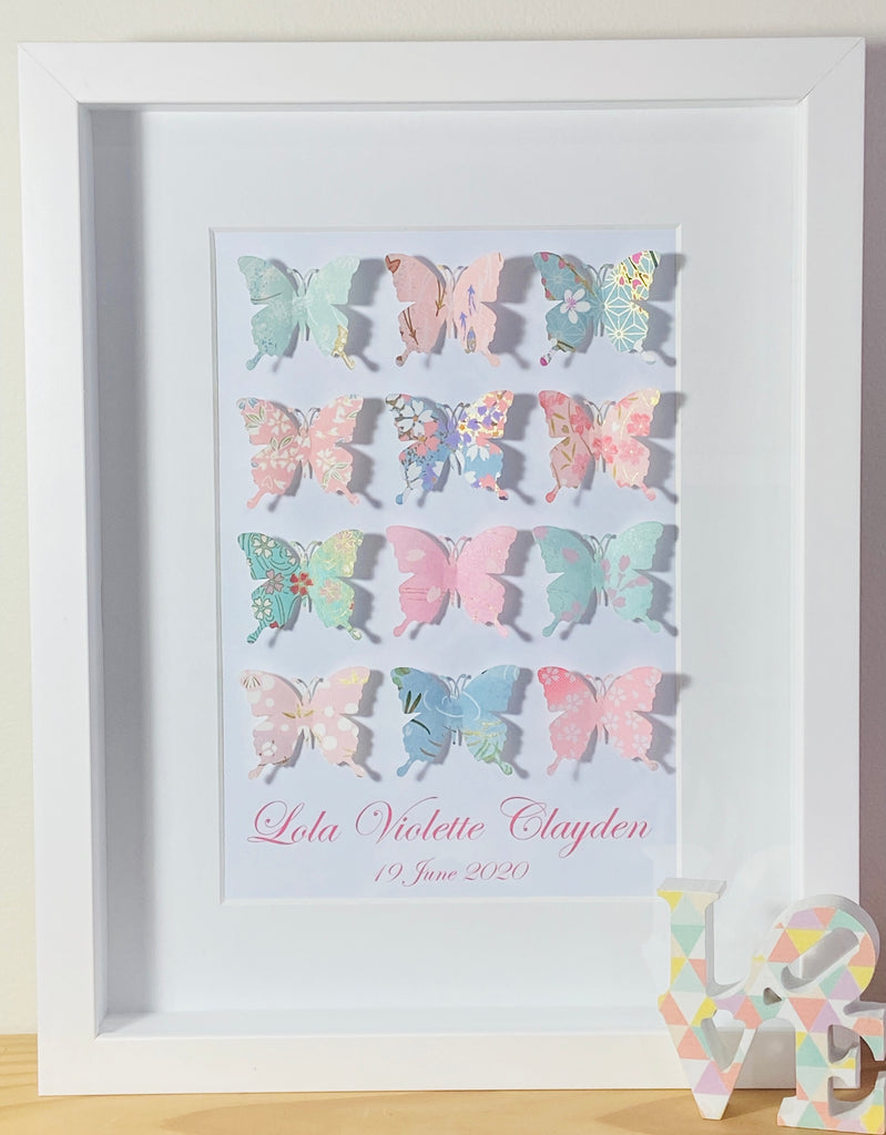 Ella Paper Cut Butterflies - 28x35cm