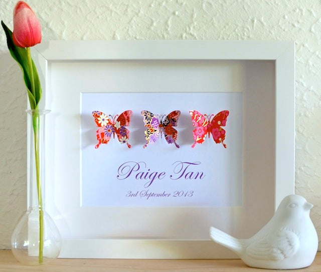Trinity - Butterflies in Purple Hues 20x25cm