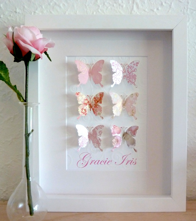 Lovely Paper Butterflies - Portrait Frame 20x25cm