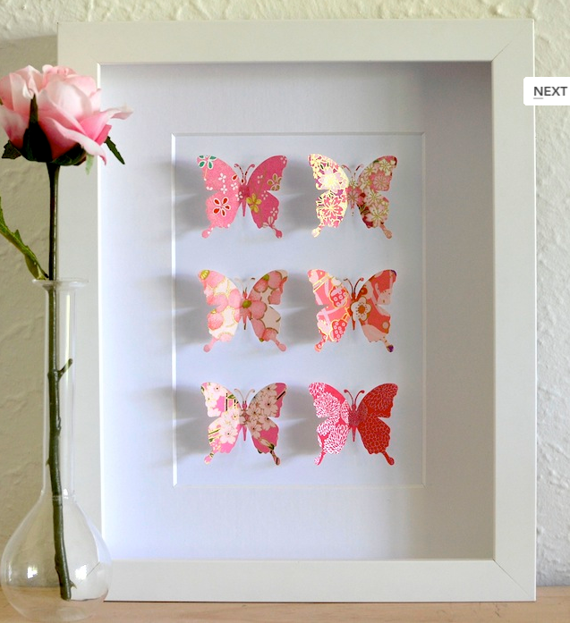 Lovely Paper Butterflies - Portrait Frame 20x25cm