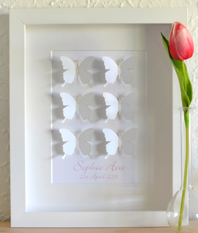 Lovely Paper Butterflies - Portrait Frame 20x25cm