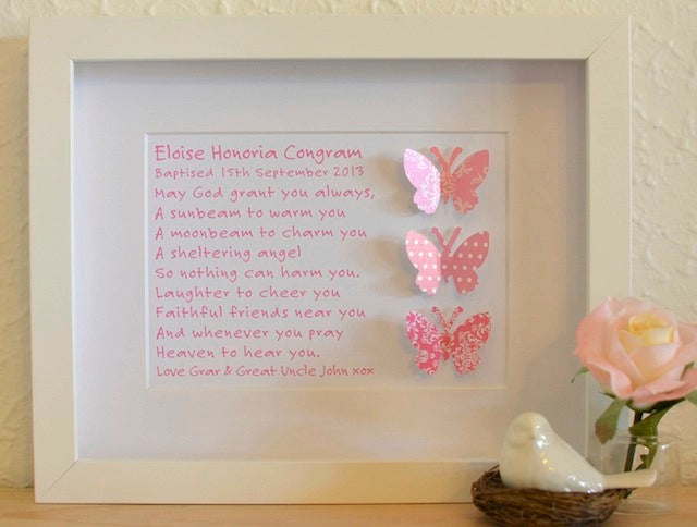 Baby Girls Christening Gifts - Butterflies