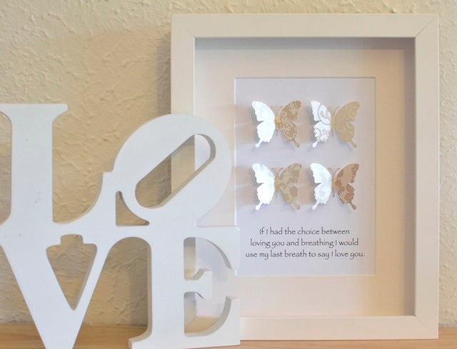 Paper Butterfly Kiss - 20x25cm