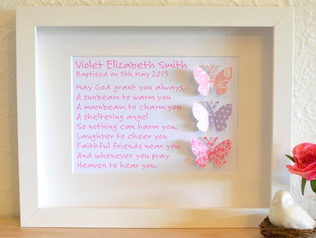 Baby Girls Christening Gifts - Butterflies