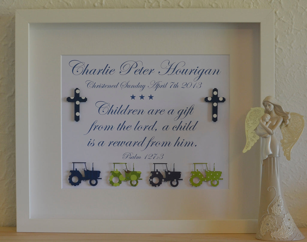 Boys Christening Art – Landscape 28x35cm