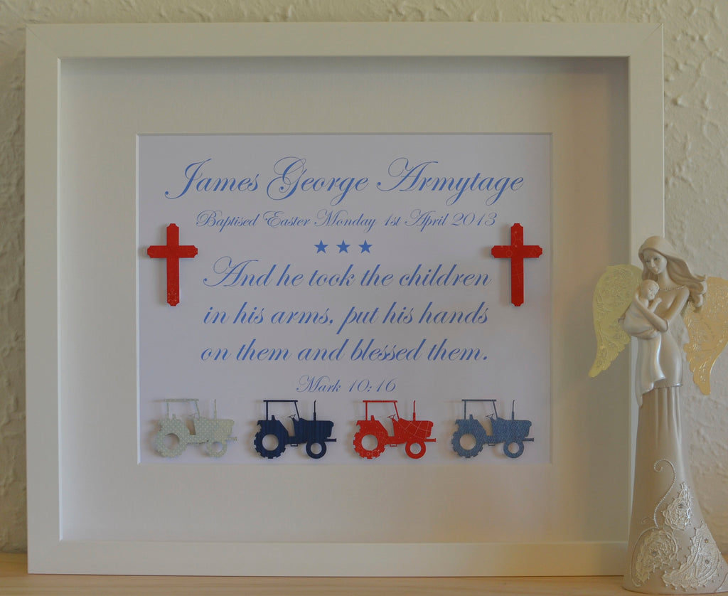 Boys Christening Art – Landscape 28x35cm
