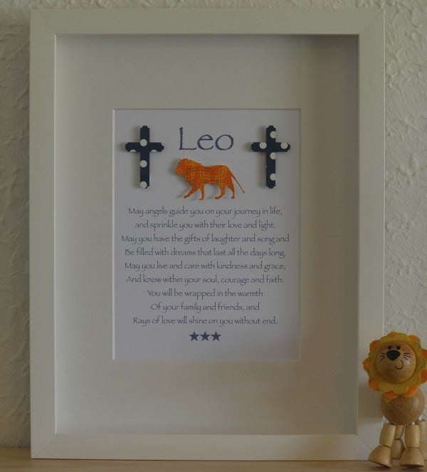Boys Christening Art - Portrait 28x35
