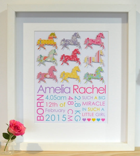 Baby Birth Details - Whimsical Designs 28x35cm